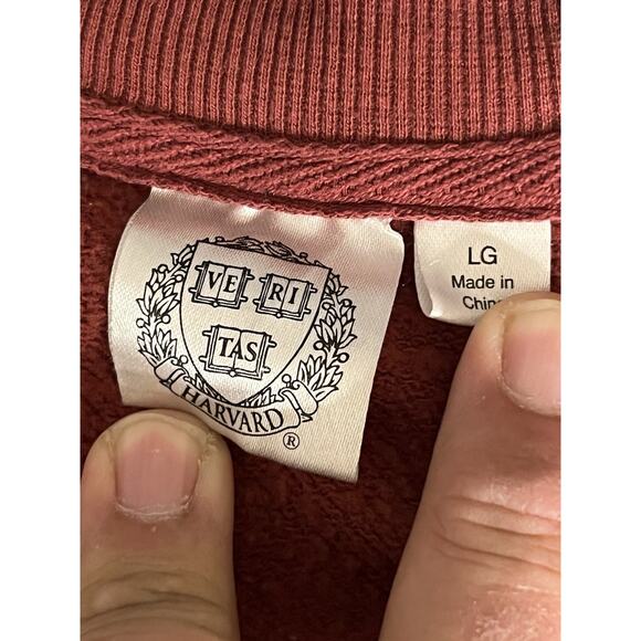 Harvard University Veritas Sweatshirt Size Large Red - Picture 5 of 8